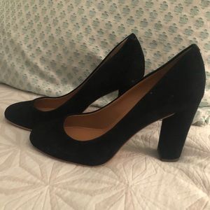 J Crew Black Velvet Pumps Size 7